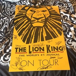Lion King the Musical Signed Poster